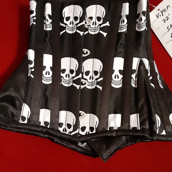 Day of the Dead Skull tight lacing HIGH END CORSET Small - Picture 3 of 16
